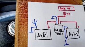 102. VW T4. Моя схема подключения второго (дополнительного) аккумулятора