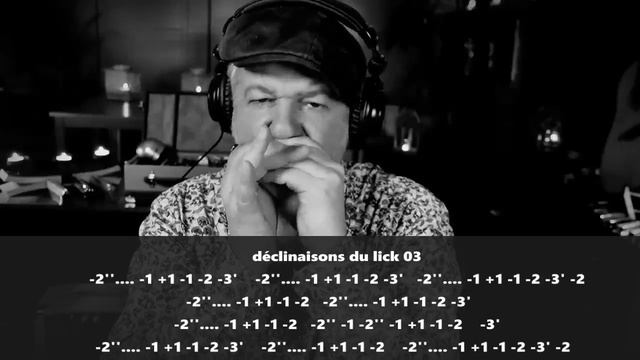 E Shuffle - Blues Licks - Harmonica A - Avec Tablature