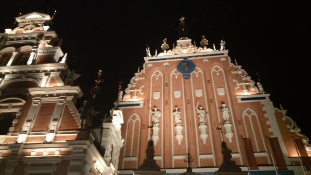 Латвия. RĪGA. Ночная РИГА, центр города #riga