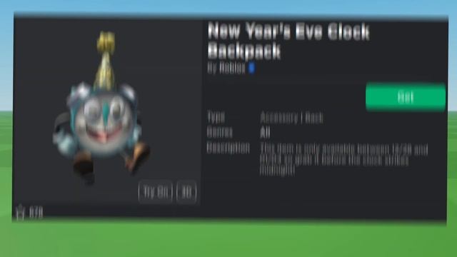 FREE ITEM! HOW TO GET THE ROBLOX NEW YEAR'S EVE CLOCK BACKPACK! смотреть онлайн