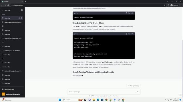 Groovy equivalent to Python s exec statement смотреть онлайн