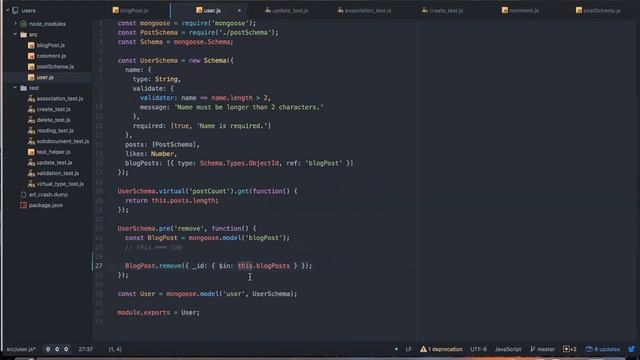 MongoDB Pre Remove Middleware (065) смотреть онлайн
