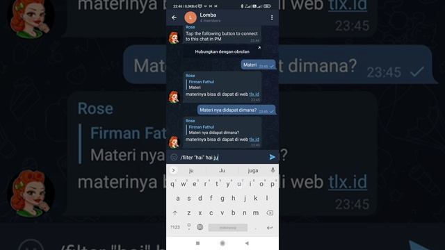 Bot Rose Telegram Power Full Menjawab Otomatis Membuat tombol dan Hyperlink смотреть онлайн