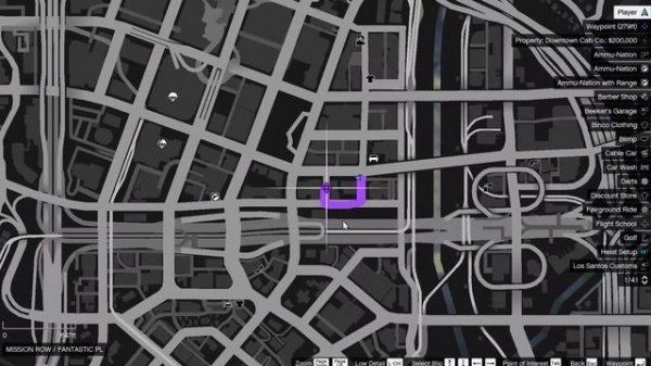 Mission Row GTA 5 Gauntlet Locations Map