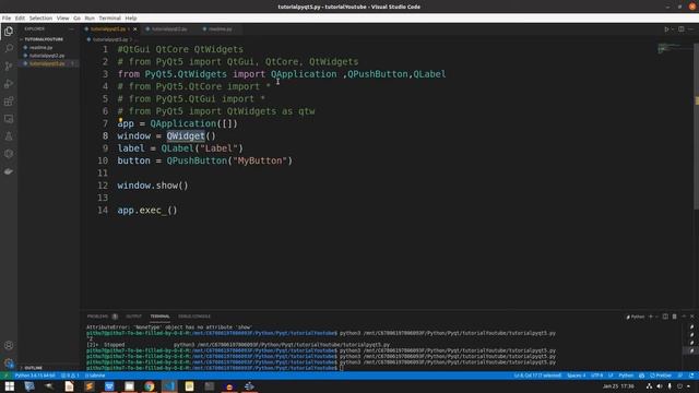 Python PyQt5 Part #3 | QWidget dan QMainWIndow | Tutorial Belajar Membuat Aplikasi Desktop PyQt5 смотреть онлайн