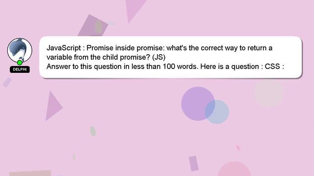 JavaScript : Promise inside promise: what's the correct way to return a variable from the child pro смотреть онлайн