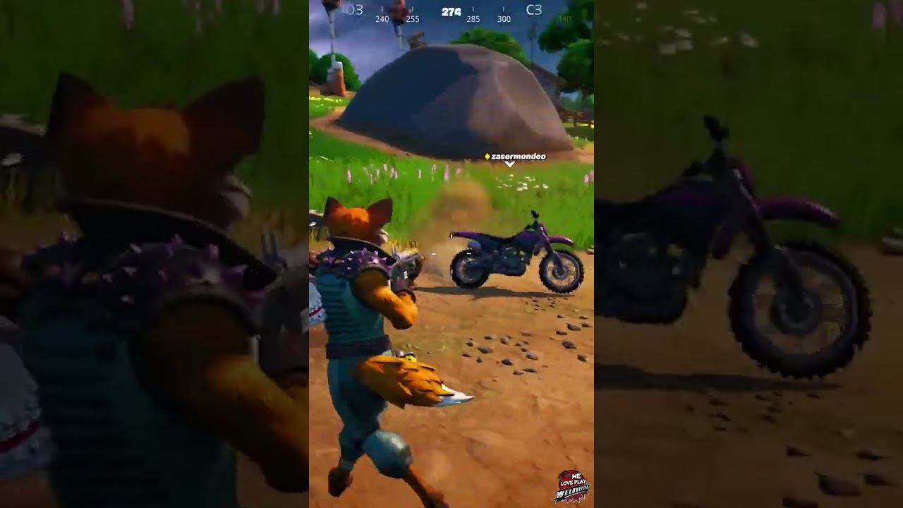 Человек-невидимка на мотоцикле в Fortnite #shorts смотреть онлайн