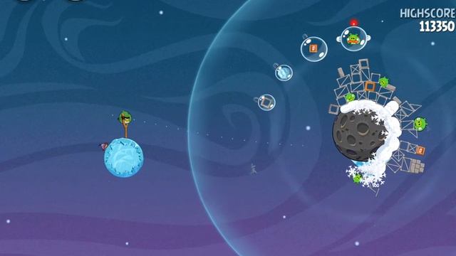 Прохождение Angry Birds Space. Эпизод Fry Me to the Moon. Уровень 3-9 смотреть онлайн