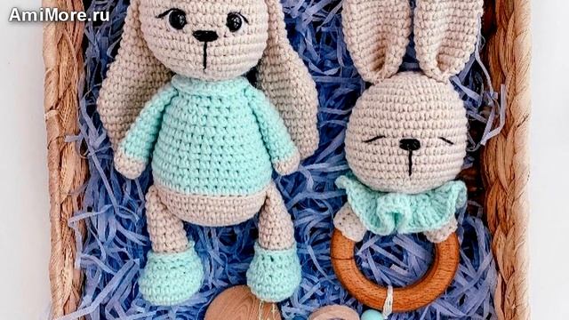 Амигуруми: схема Зайка Стэнни. Игрушки вязаные крючком - Free crochet patterns. смотреть онлайн