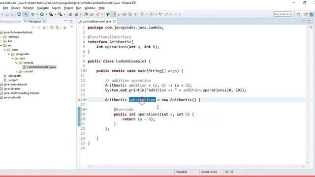 Java 8 Lambda Program to Perform Arithmetic Operations смотреть онлайн