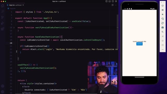 Autenticação local com BIOMETRIA no React Native смотреть онлайн