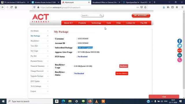 TP Link Archer C1200 Speed test with 250 Mbps connection смотреть онлайн