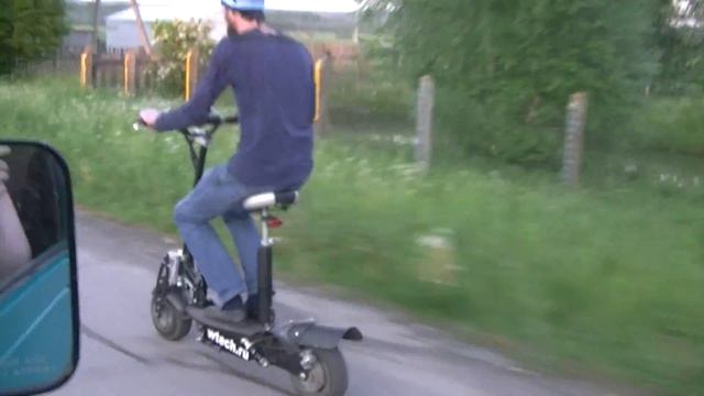 Электросамокат с редукторным мотор-колесом тест скорости смотреть онлайн
