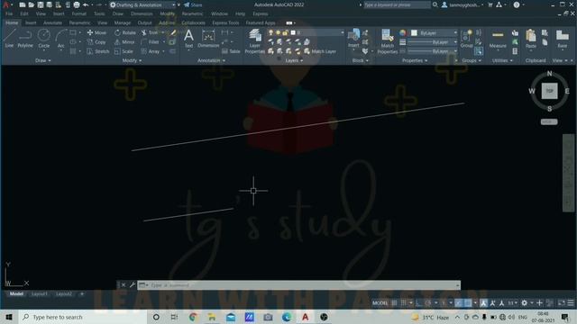 2D commands and Options in AutoCAD [Class - 3] ǀǀ AutoCAD Bangla Tutorial ǀǀ tg's study смотреть онлайн