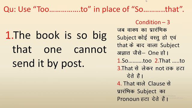 Use "Too................to" in place of "So........that". Remove So....that and use too....to смотреть онлайн