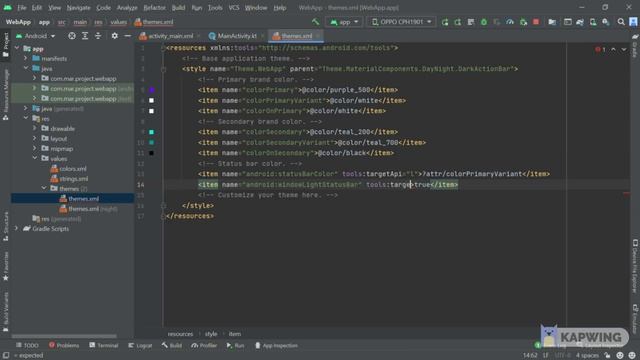 How to make statusbar text visible if it's color is white (Android Studio) смотреть онлайн
