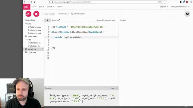 Loading CSV Files Into chart.js – Time Series/Designing With Data смотреть онлайн