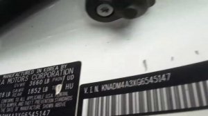 Kia Rio paint code Locations