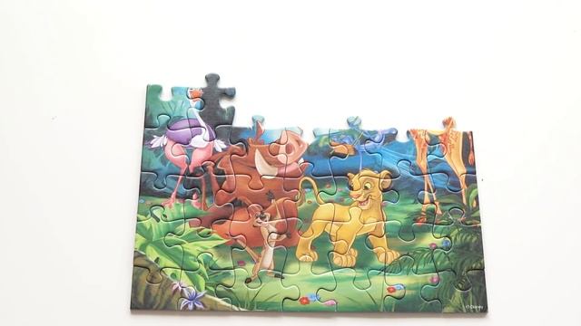 The Lion King Jigsaw Puzzle Disney Games Rompecabezas Full Puzzle For Kids Toys Simba Timon Pumbaa смотреть онлайн