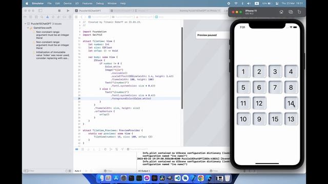 Develop Puzzle 15 Game using ChatGPT in Xcode using SwiftUI смотреть онлайн