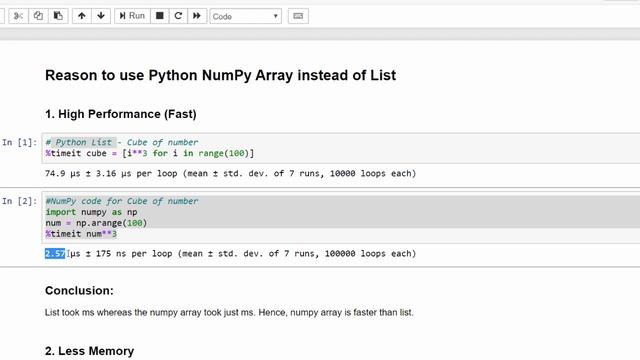 Machine Learning Tutorial Python NumPy: 16.Why to use NumPy instead of List | Interview Question смотреть онлайн