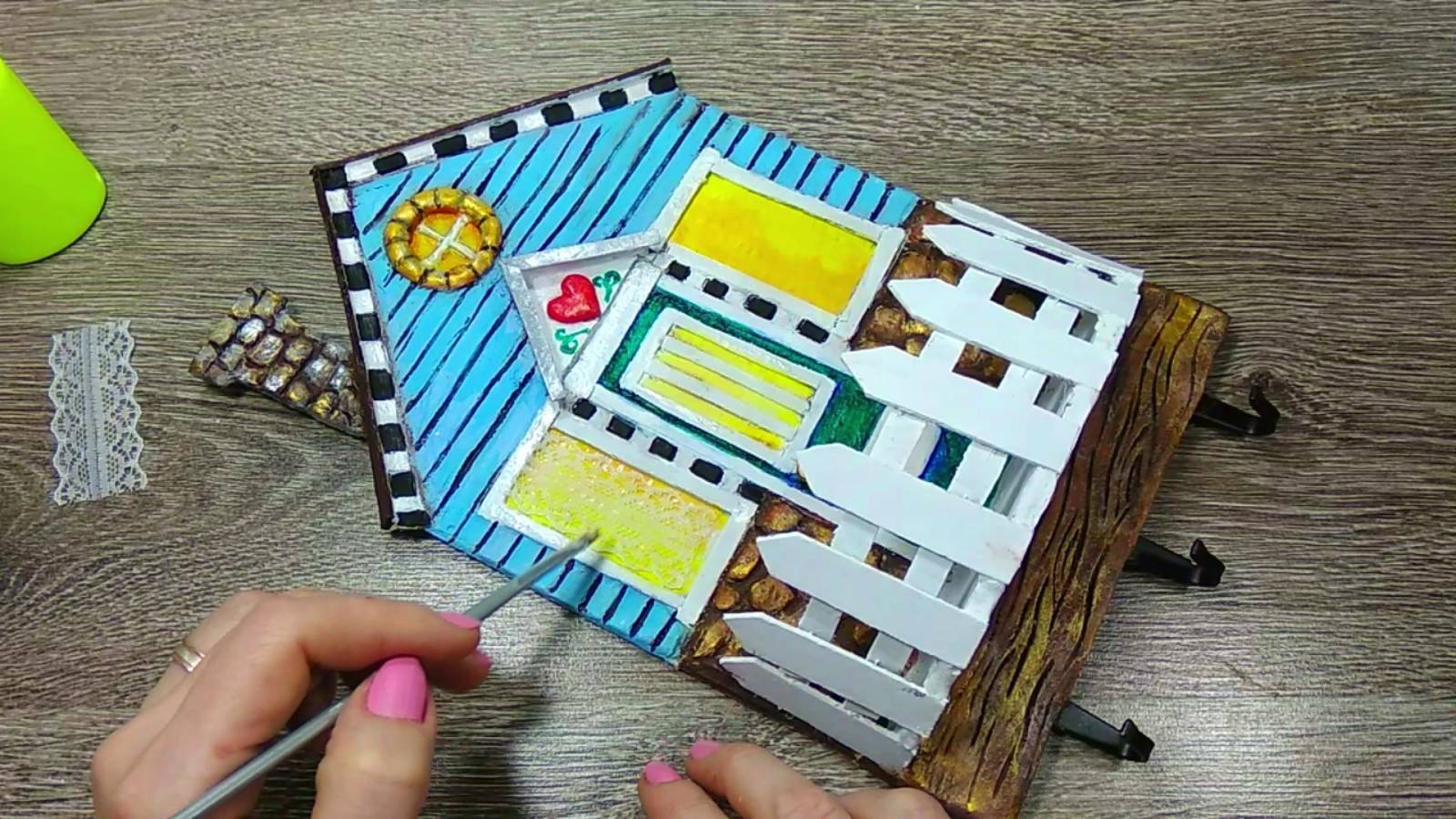 Ключница домик из картона. DIY. смотреть онлайн