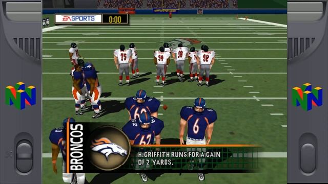 Madden NFL 2000 (Nintendo 64) - Atlanta Falcons at Denver Broncos смотреть онлайн