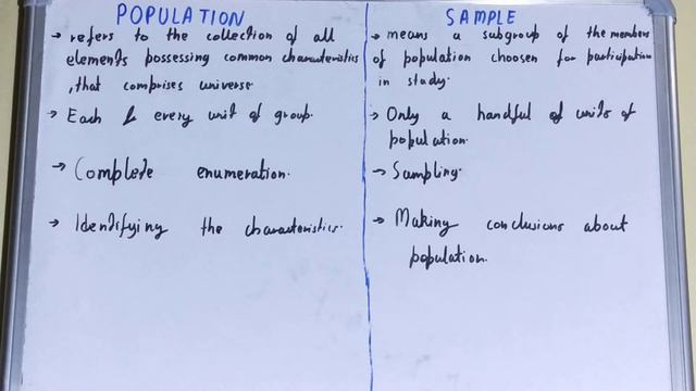 Population vs Sample|Difference between population and sample|Population and sample difference смотреть онлайн