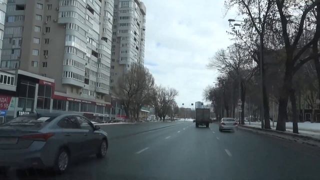 САМАРА. Улица Ново - Садовая. Авто прогулка по городу. смотреть онлайн