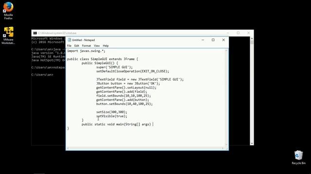 create a simple java GUI - swing lib смотреть онлайн