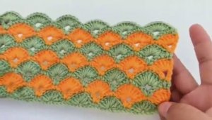 Ажурный, простой и красивый узор крючком -  Веерочки