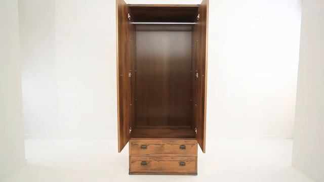 Двустворчатый шкаф для одежды из коллекции ИНДИАНА JSZF2D2S дуб саттер смотреть онлайн