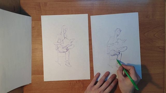 Урок рисунка. Наброски фигуры человека. смотреть онлайн