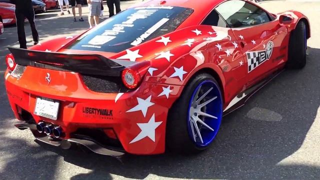 Liberty Walk Ferrari 458 Vancouver Diamond Rally 2015 смотреть онлайн