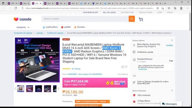TOP 6 LAPTOPS UNDER 30000 PHP LAZADA MID SALE смотреть онлайн