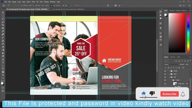 Trifold Brochure Flyer Templates Download In PSD File-Photoshop Tutorial смотреть онлайн