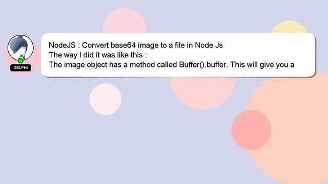 NodeJS : Convert base64 image to a file in Node Js смотреть онлайн