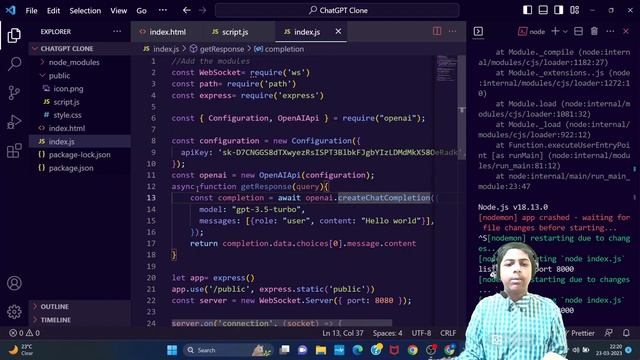 How To Make ChatGPT Clone | Part 3 смотреть онлайн