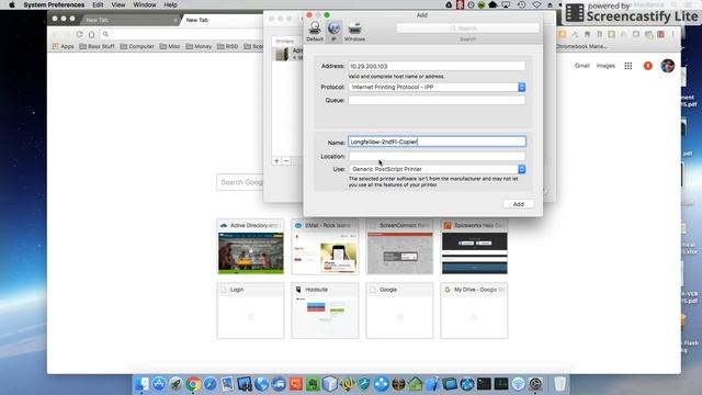 Map a printer via IP address on Mac OS X смотреть онлайн