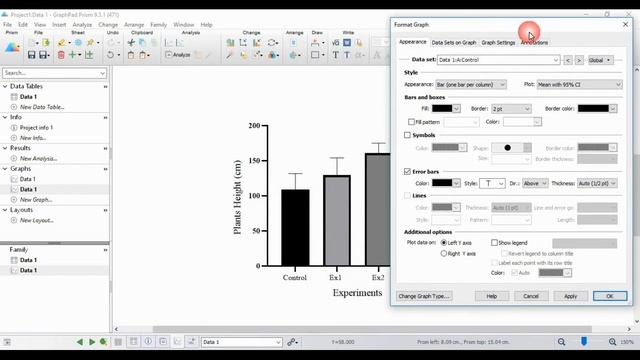 How To Make Bar Graph with 95% Confidence Interval in Graph Pad Prism | Statistics Bio7 смотреть онлайн