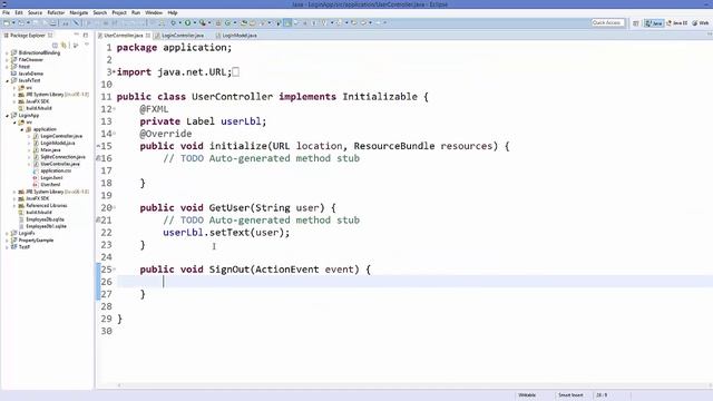 JavaFx Sqlite Database Tutorial 5 - How to show and hide a window in JavaFX and Creating Logout смотреть онлайн