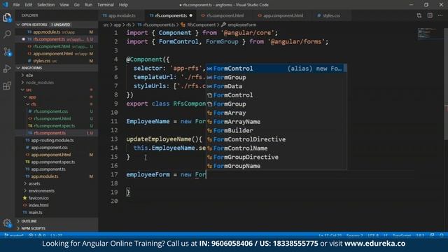 Angular Forms Tutorial | How to build Angular 8 Reactive Forms | Angular Training | Edureka смотреть онлайн