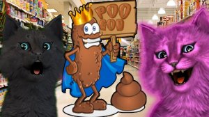 ГОВОРЯЩИЙ СУПЕР КОТ И КОТЕНОК АБИ ИГРАЮТ В ДОГОНЯЛКИ №2 PooPee Wars #15