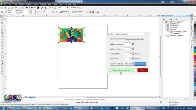 CorelDraw Macro: Duplicate Step and Repeat Design and Duplicate Pages смотреть онлайн