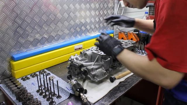 Сборка ГБЦ 1MZ-FE. Притирка\Регулировка клапанов. Lexus RX300. смотреть онлайн
