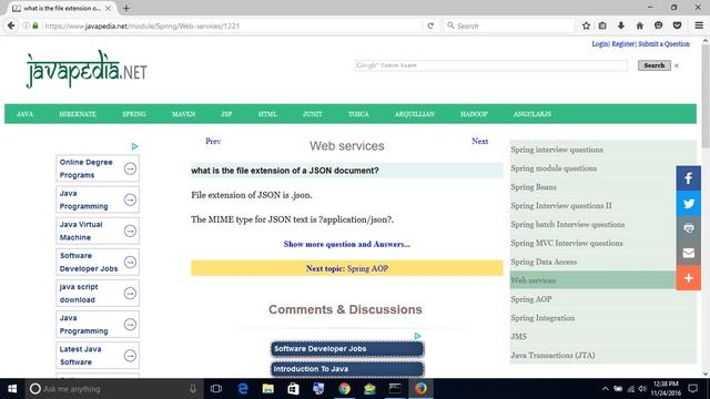 what is the file extension of a JSON document?
| javapedia.net смотреть онлайн