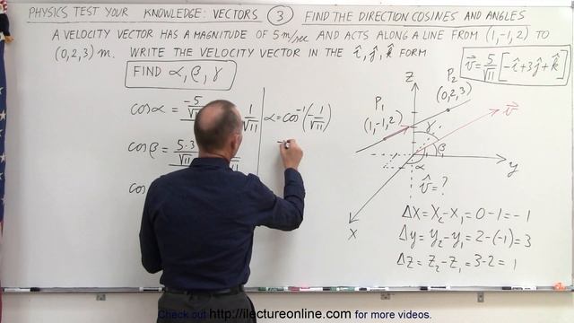 Physics 1A - Test Your Knowledge: Vectors (3 of 30) Find the Direction Cosines and Angles смотреть онлайн