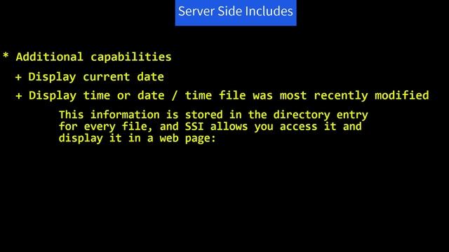 Advanced Topics in Web Coding: Lesson 4: Server Side Includes смотреть онлайн