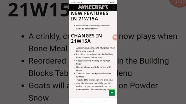 minecraft net snapshot 21w15a released! new raw iron gold copper texture new goat feature and more! смотреть онлайн