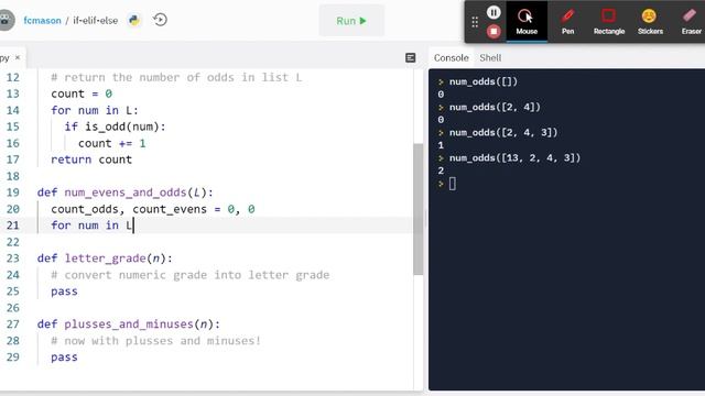 if-elif-else - Replit смотреть онлайн